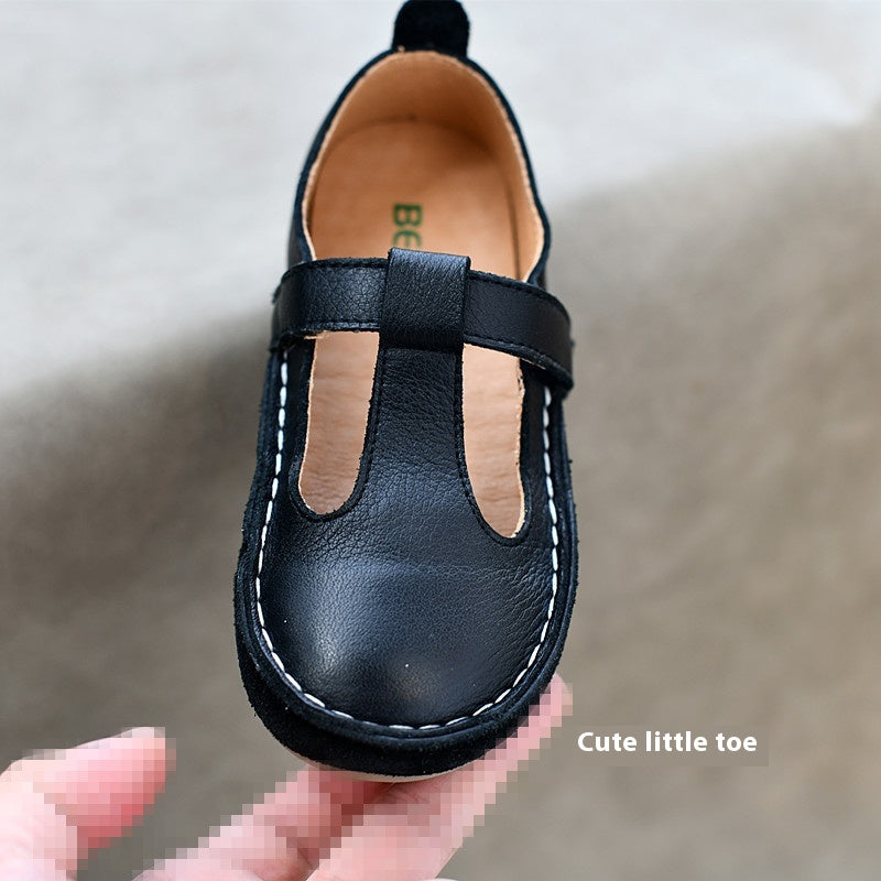 Chaussures de bébé en cuir véritable en cuir doux de veau
