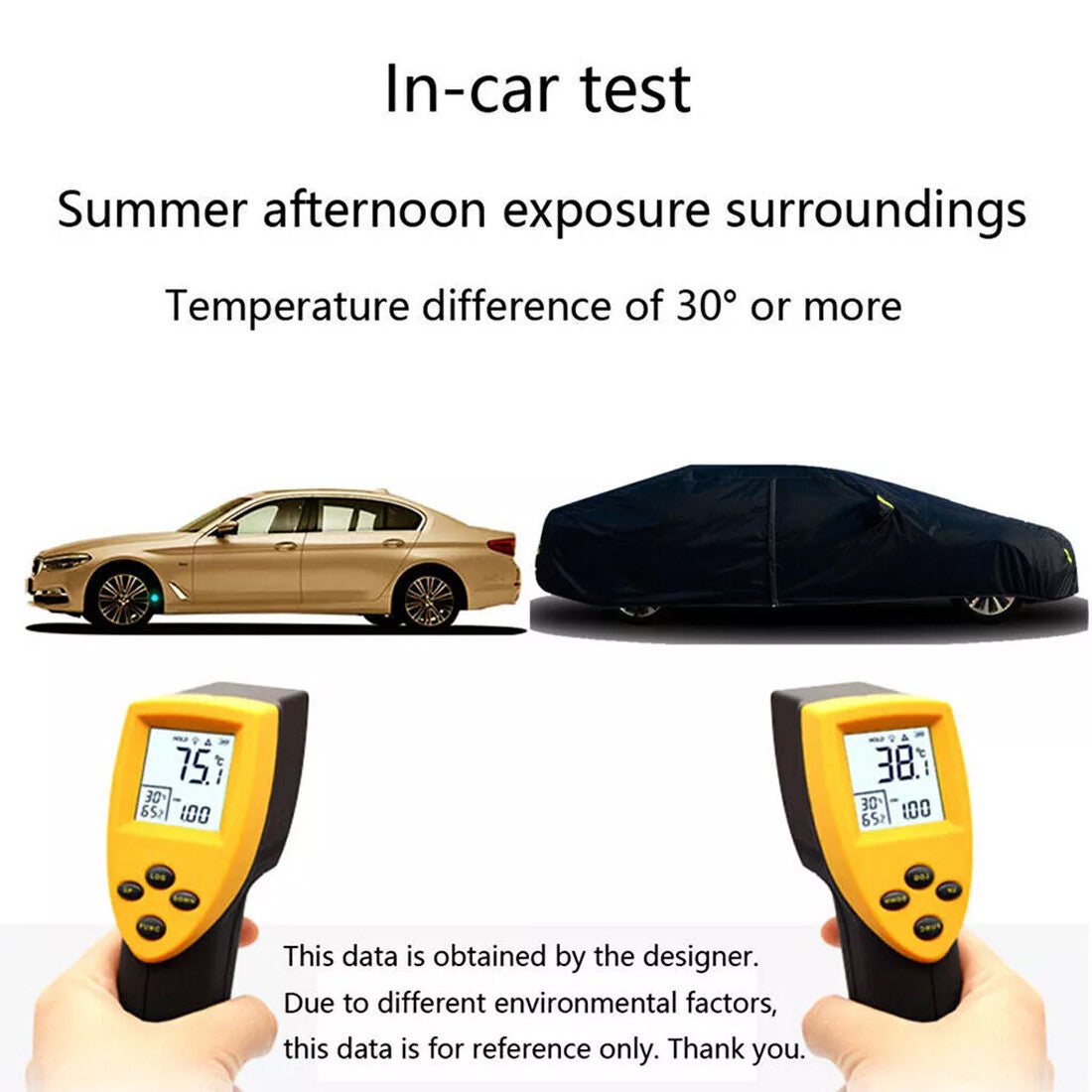 All Weather Full Car Cover 190T Polyester Protection anti-poussière UV Bretelles anti-vent avec Re