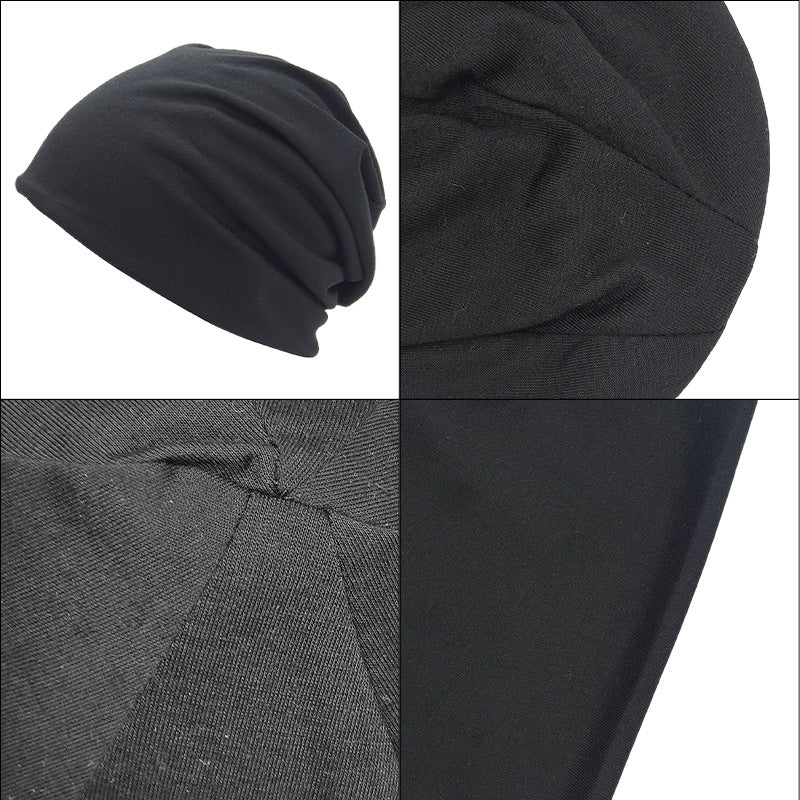 Bonnet de pull double couche de couleur solide style mince