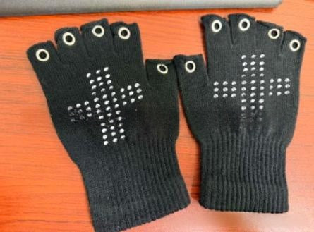Gants sans doigts à perle croisée tricotée Arm Warmers Bandes-tête Chapeaux et Acces Tiestrendy