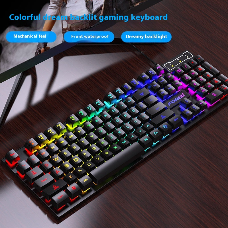 Clavier de poche portable 104 clés pour la souris des joueurs