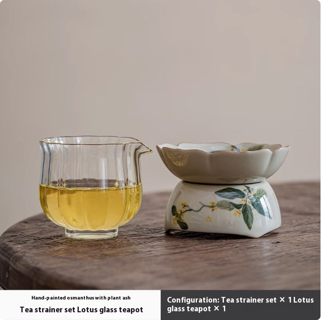 Ensemble de thé en céramique Osmanthus peint à la main