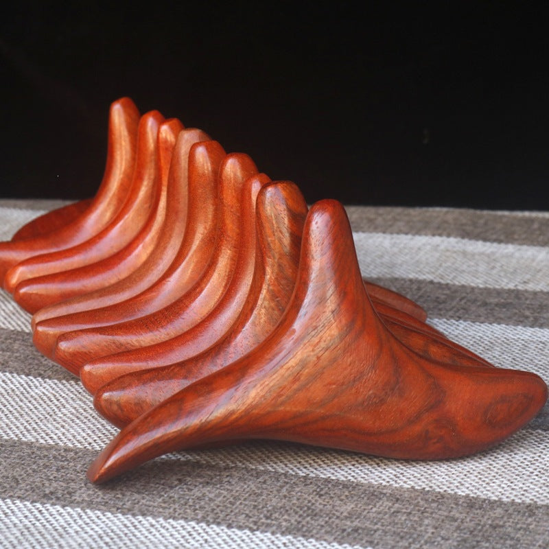Rosewood Triangular Spiky Foot masseur pour l'acupression sur les semelles et les jambes