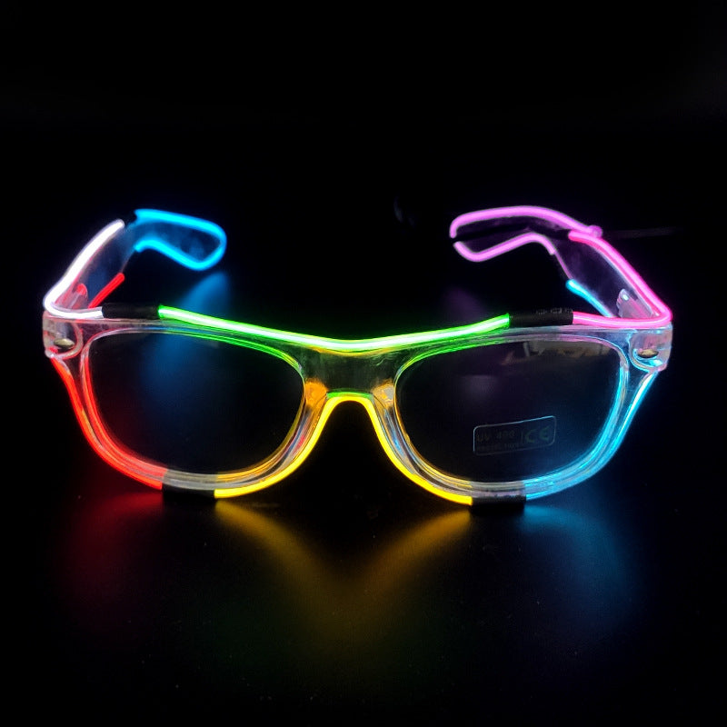 Party Transparent-frame Glowing Music Festival Bar Rave LED Fluorescent changement de couleur Gla