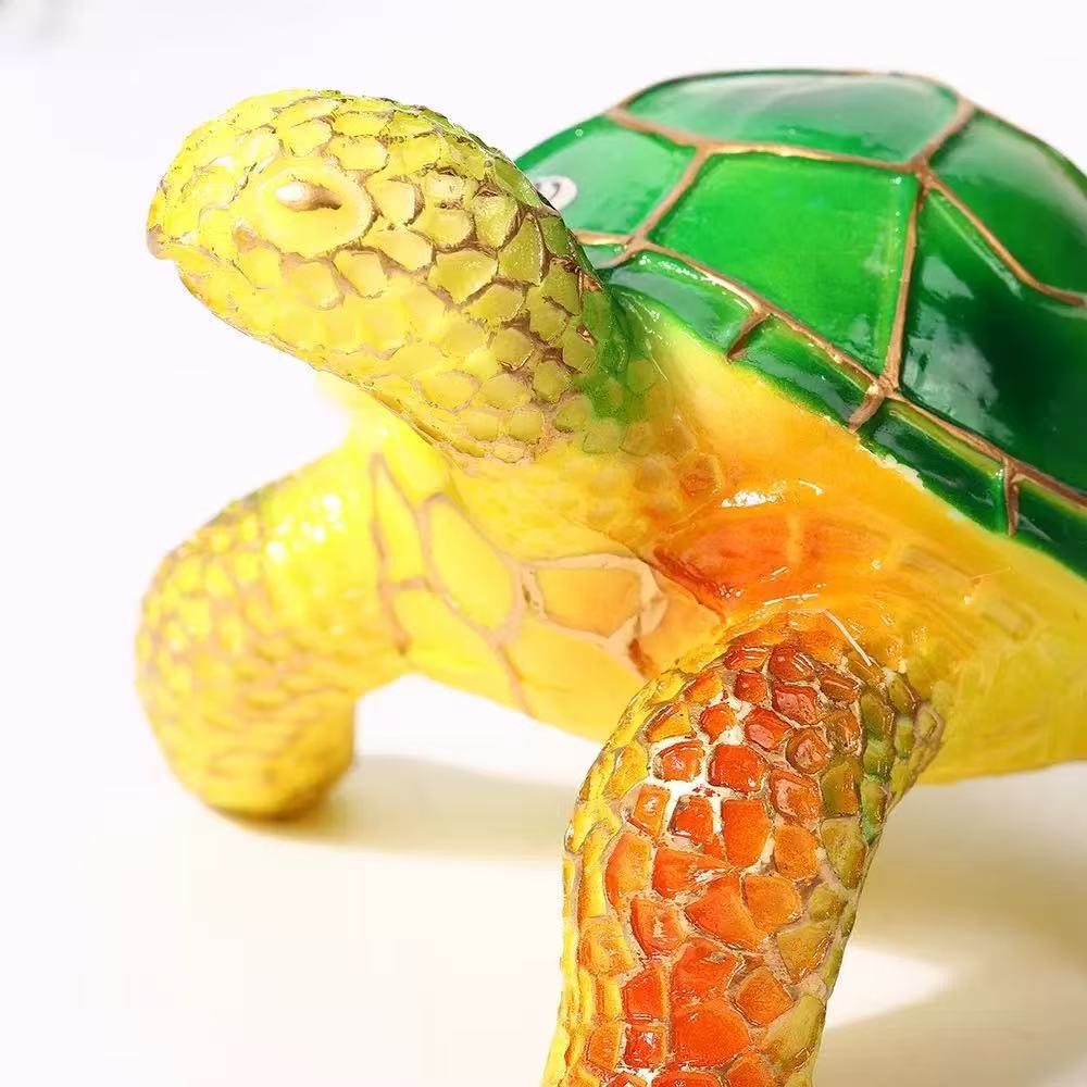 Tortoise Resin Ornament Creative Home Côté lit Tortoise Décoration de lampe de table