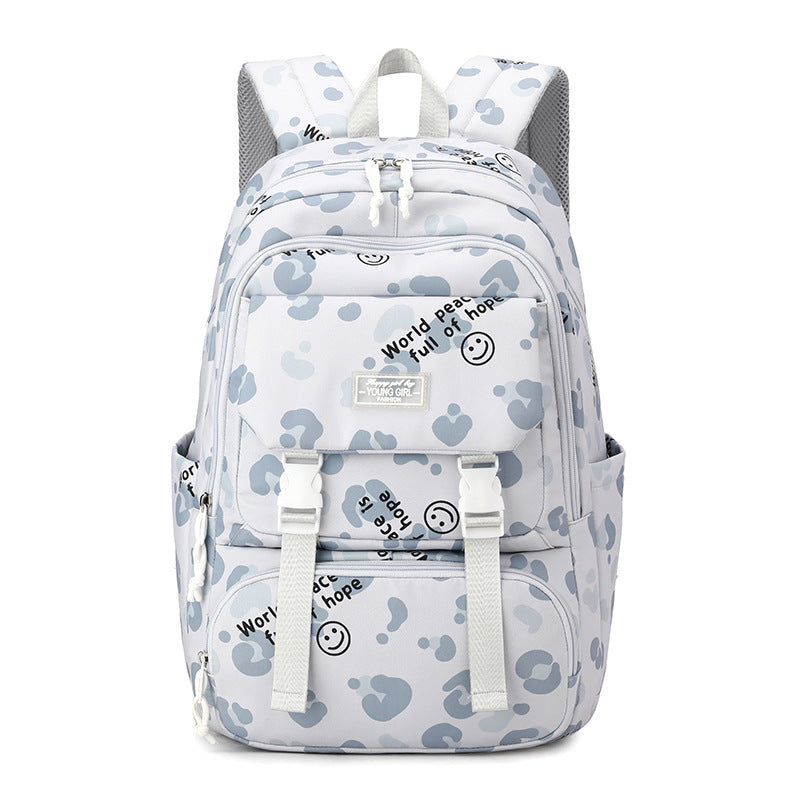 Sac à dos imprimé léger Grande capacité Middle School Student Schoolbag