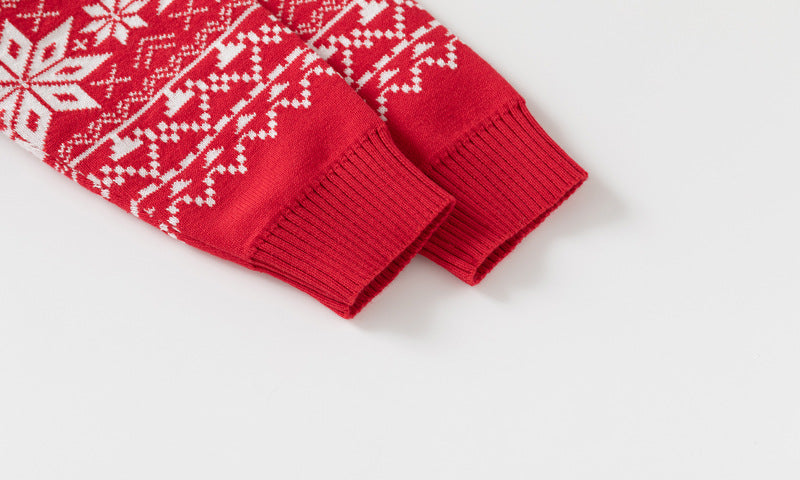 Enfants Pattern de cerf Jacquard Fine Cotton Pull