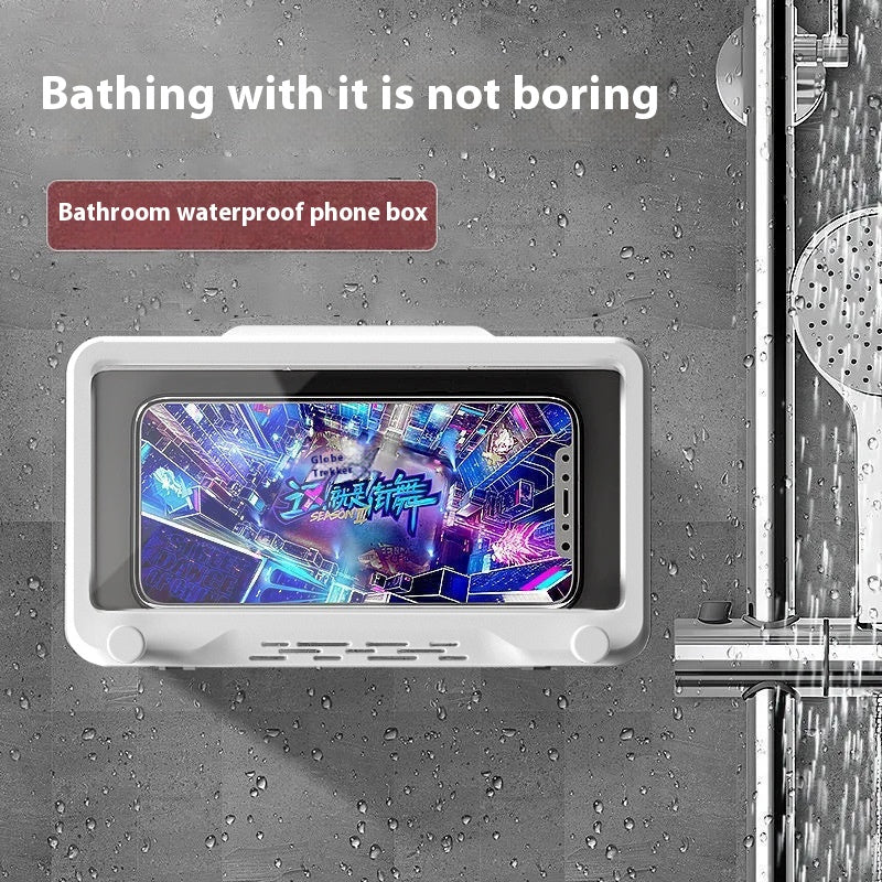 Salle de bain imperméable sans punch mural écran tactile anti-fog Cantilever Téléphone mobile
