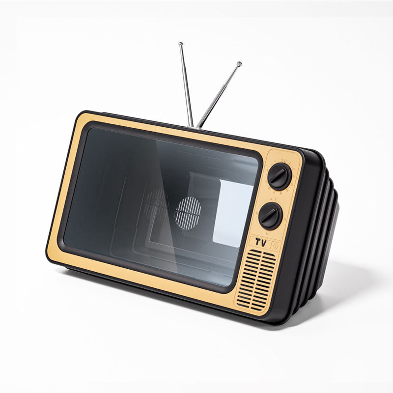 Accueil Blu-ray Support de téléphone de bureau Creative Retro TV Écran agrandi Support de téléphone mobile