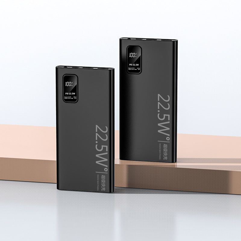 Banque de puissance à recharge rapide bidirectionnelle Grande capacité Portable Ultra-fin Portable Power Source