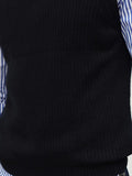 Veste de pull couleur solide Gentlemans V-Neck intérieur ou outre-wear