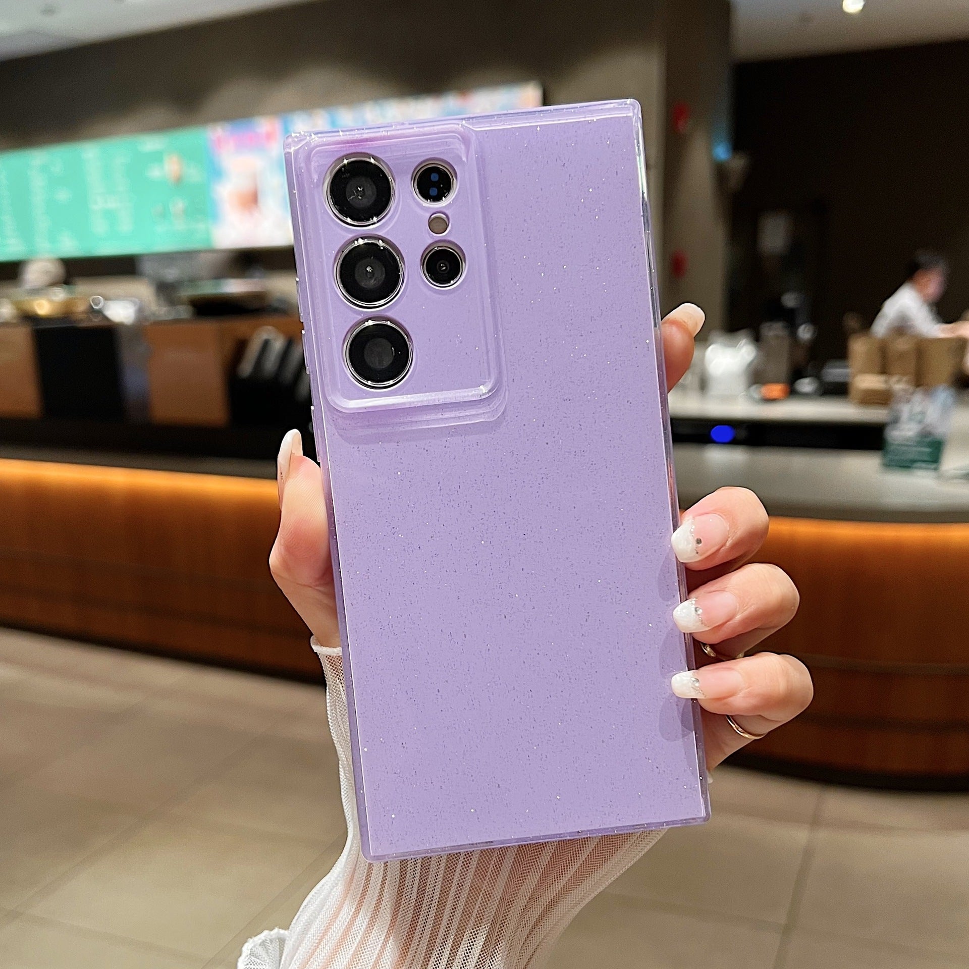Étui de téléphone Jelly Soft Shell, tout compris, pour glitter fin trou