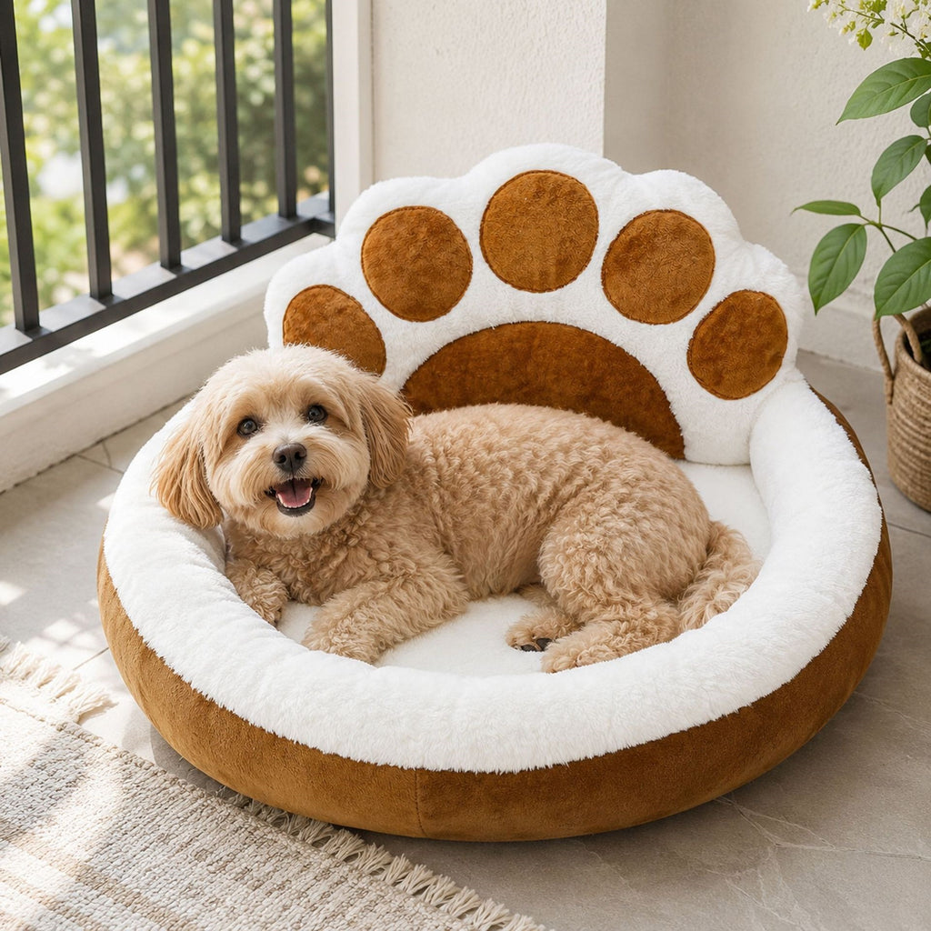 Lit de chien, style ouvert en forme de pattes, mode, mignon, doux et confortable chien sleepin
