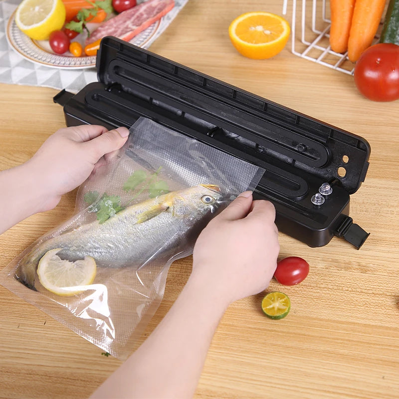 Aspirateur Food Sealer Automatic Sealer Machine de pack sec à sec avec 60 sacs UK