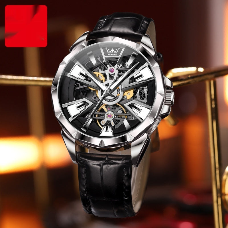 Montre mécanique automatique homme montre Hollow étanche