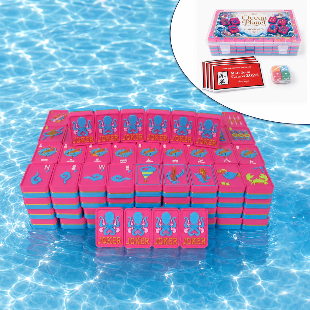160PCS flottant American Mahjong Set Ocean Thème