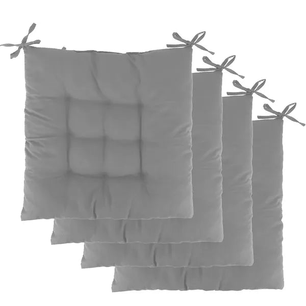 Chaise 4Pcs Coussin Pads Oreiller Soft Tie sur des tapis carrés pour la maison bureau voiture assis