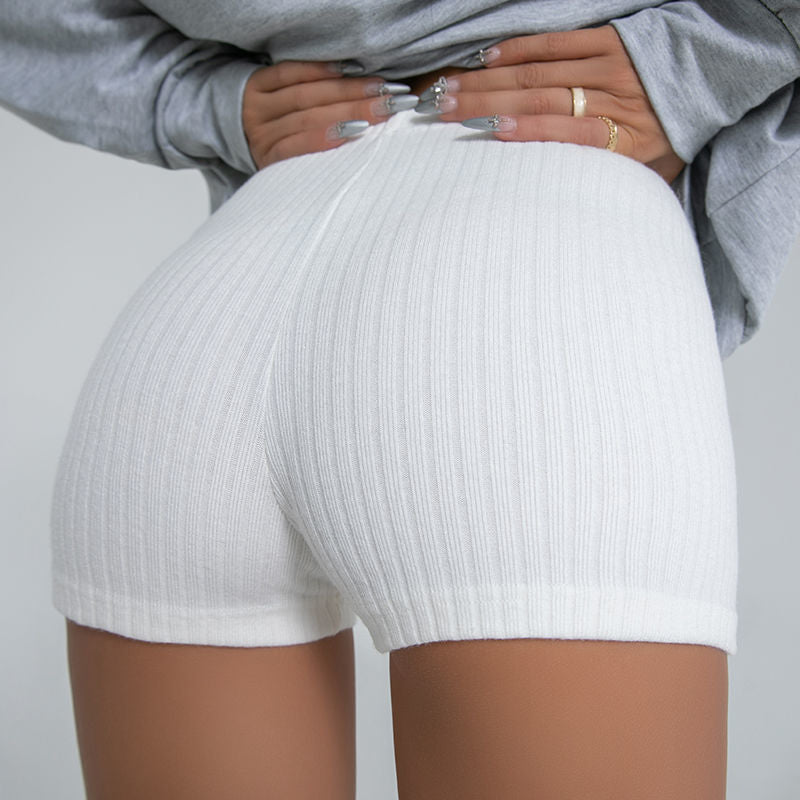 Européen et américain BM Style Fitness Shorts Femme High Waist Hip-lifting Tight Thin Th