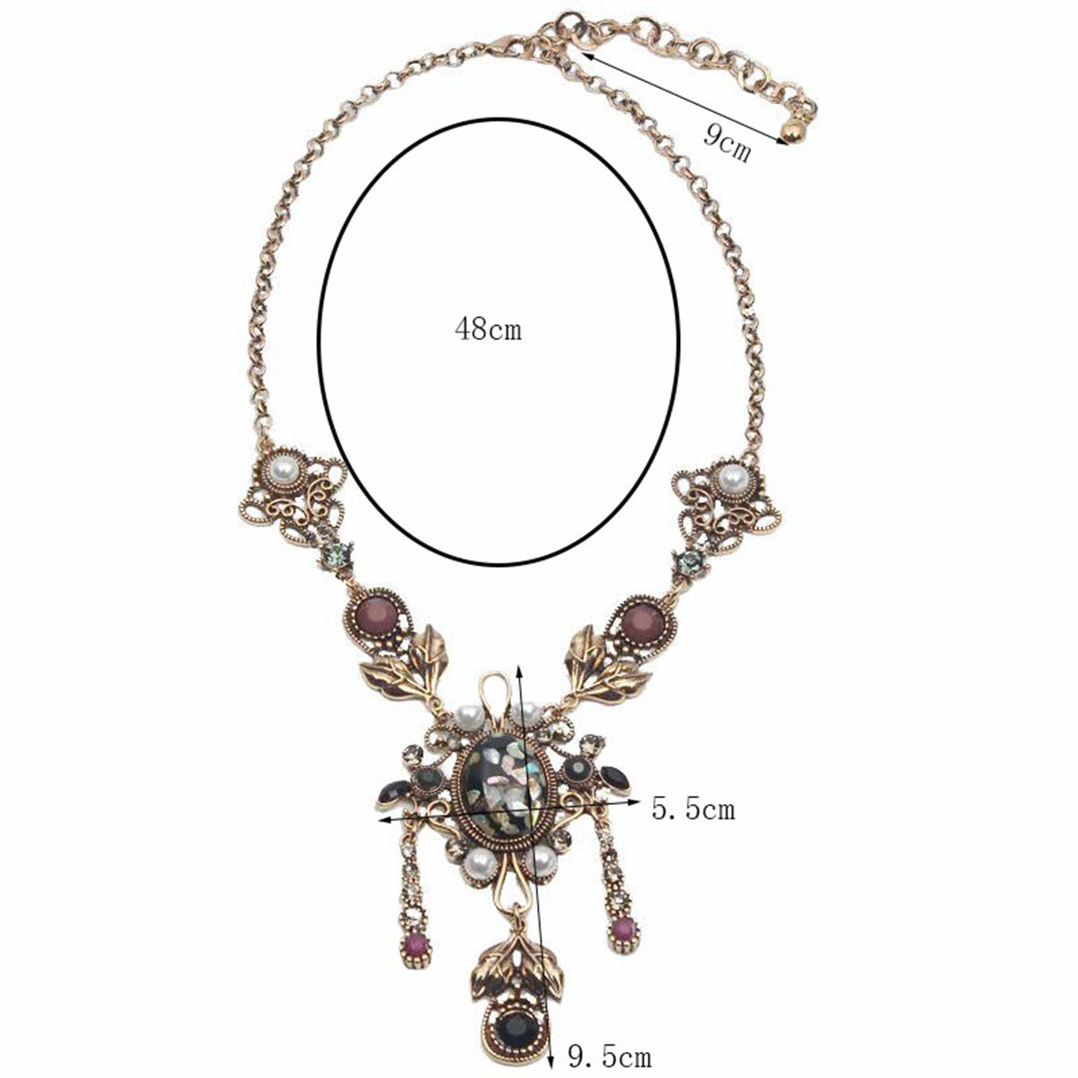 Perles du vent Photo Props Pendentif Vintage Or