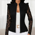 Blazer casual femme avec un collier d'équipage