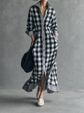 Robe de chemise à manches longues pour femmes