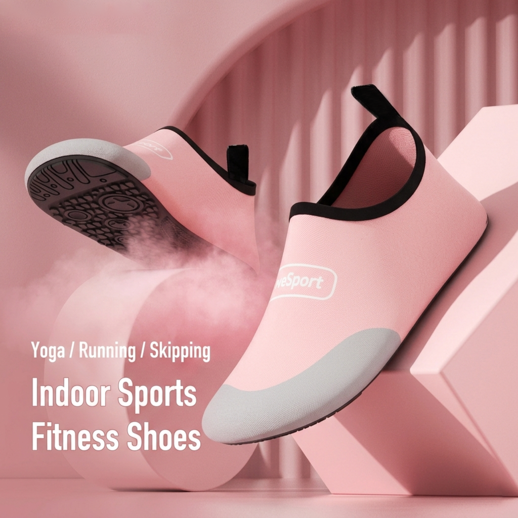 Fitness intérieur Chaussures de pied baret Soft Sole Non-Slip Yoga Training Shoes Treadmill Rope silencieux