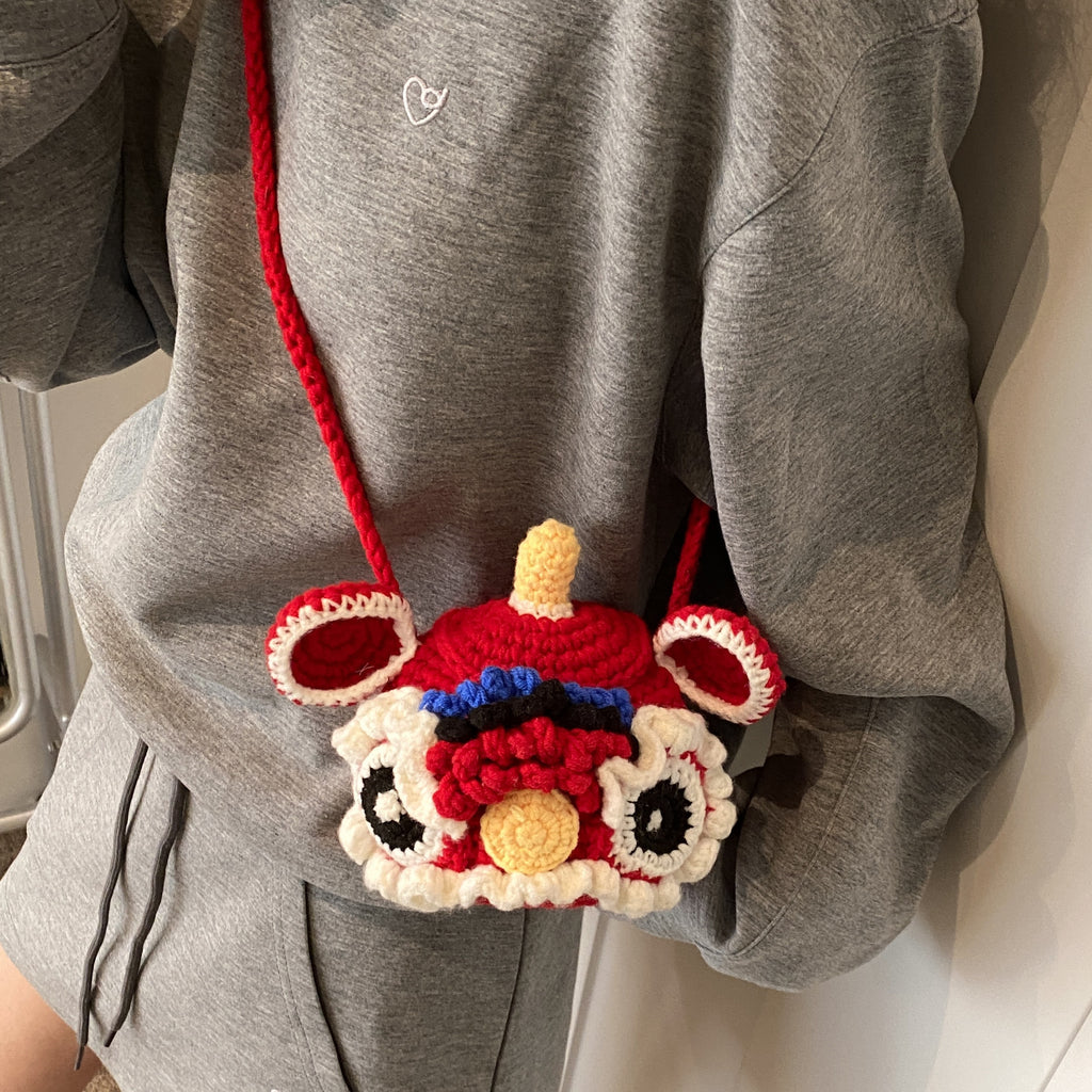 Sac à tambour imprimé Lion rouge - Boîtier de rangement pour instruments de percussion portable avec Fab durable