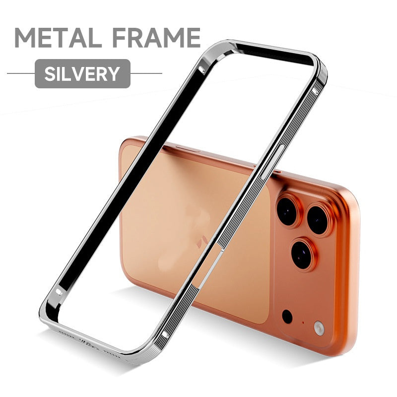 Étui de téléphone à cadre en alliage d'aluminium à Texture en métal ultra fin