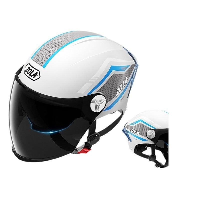 Moto de batterie pour hommes et femmes Quatre saisons Universal Sun Protection Half Helmet