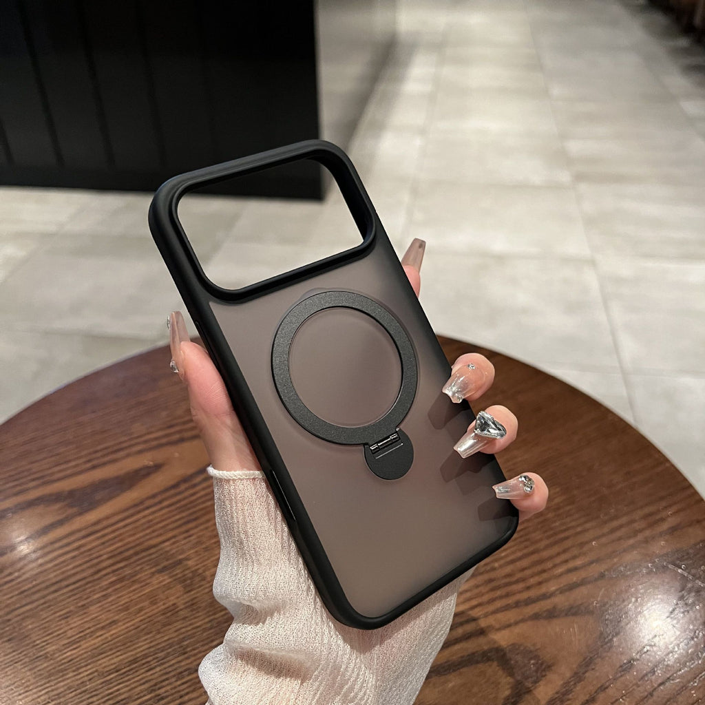 360 Rotation son magnétique à aspiration boîtier de téléphone cas de peau se sentant gelé