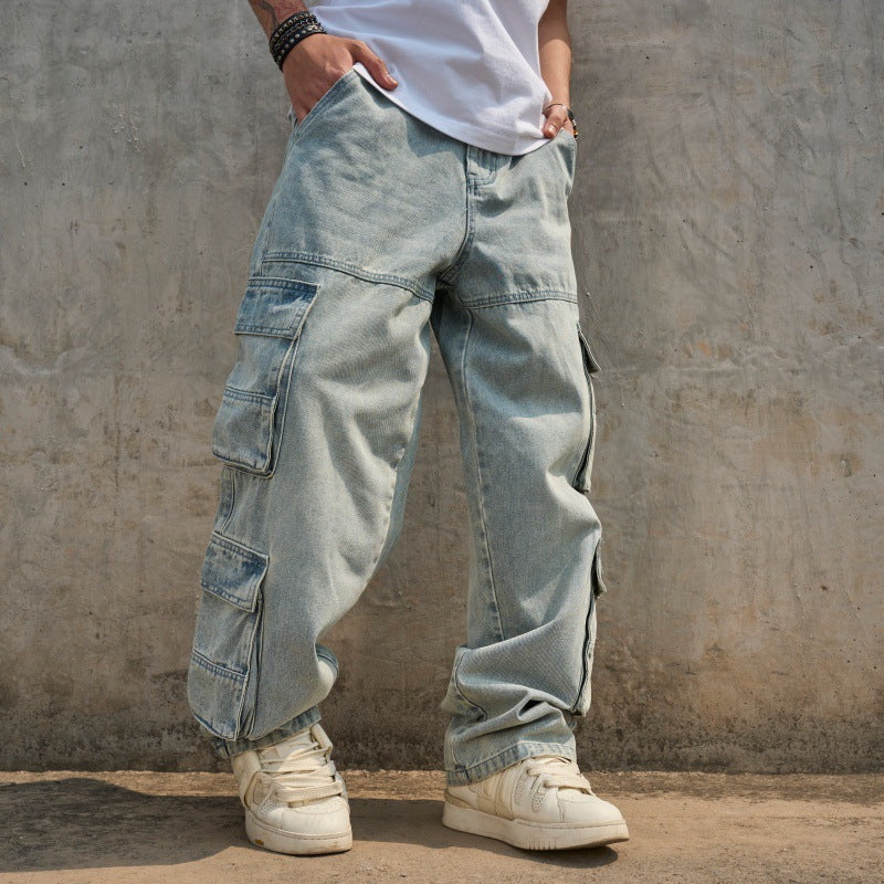 Jeans polyvalents pour hommes occasionnels bleus
