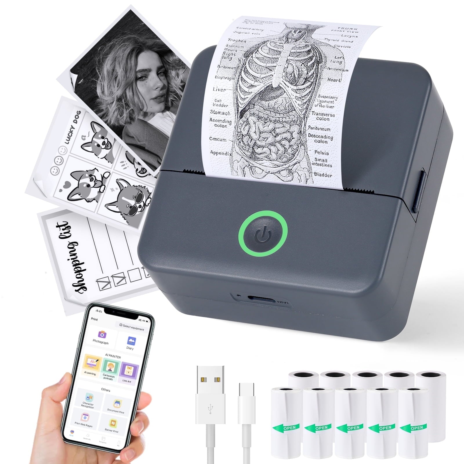 Imprimante thermique portable pour de mauvaises questions