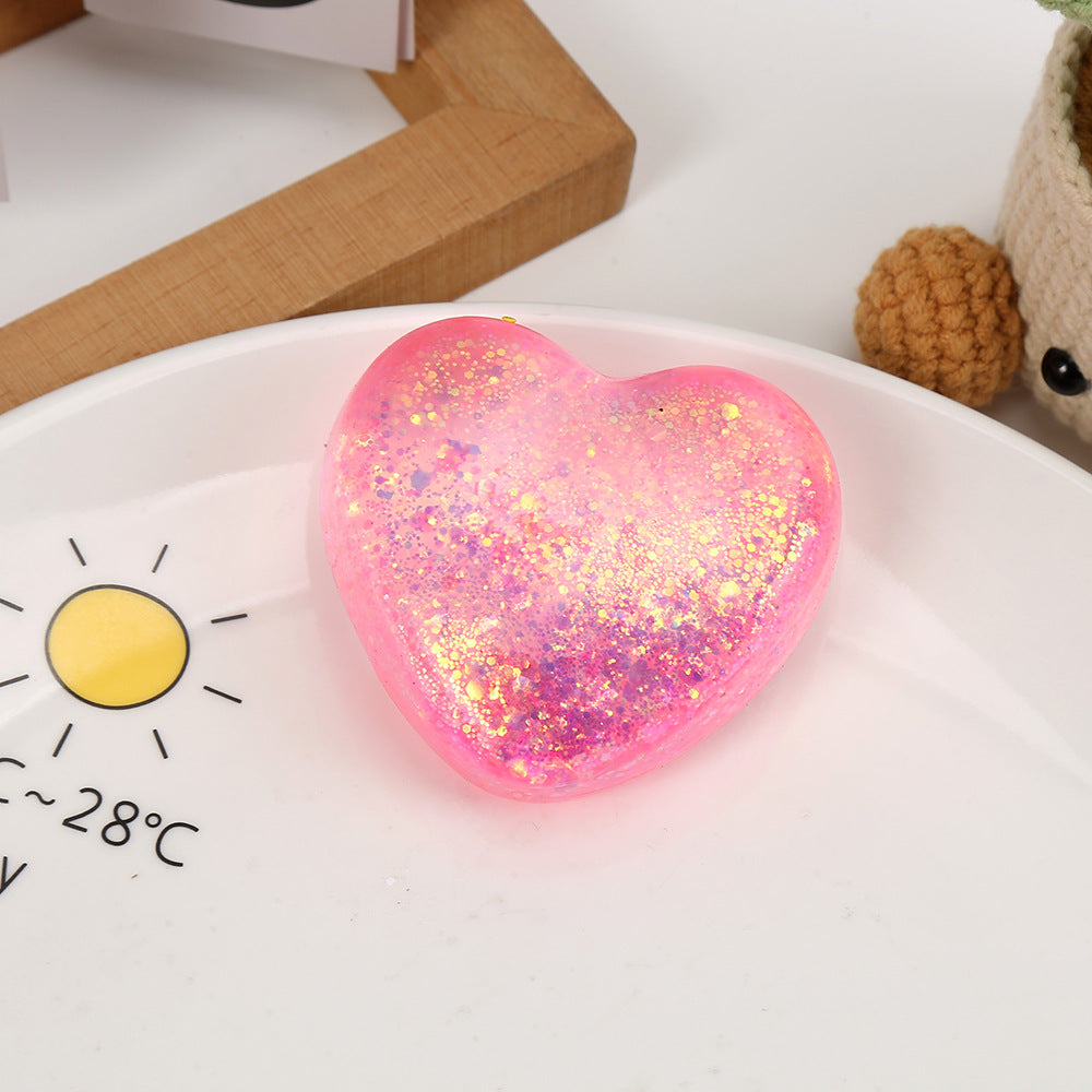 Jouet de compression mignon avec Malt Candy et Glitter Stress Relief Toy