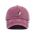 Simple cartoon Hedgehog et escargot imprimé Lavé l'ancienne casquette de baseball