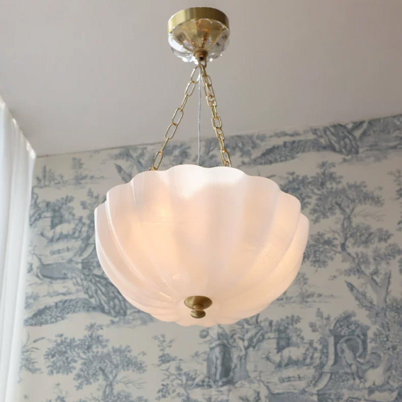 Minimalist blanc Marbre-modèle verre pendentif lumière