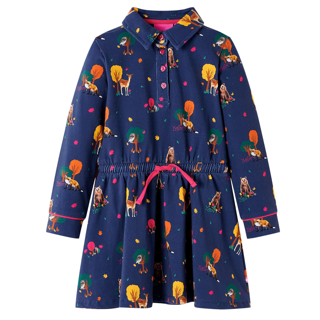 Robe pour enfants à manches longues et cordon de serrage