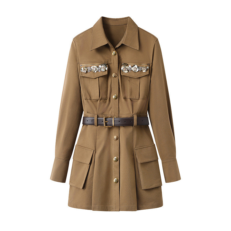 Robe de mode décontractée pour femme Style de ceinture urbaine