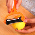 3-en-1 Rotary Vegetable Peeler Julienne Slicer Outil de cuisine Acier inoxydable Fruit Peeler