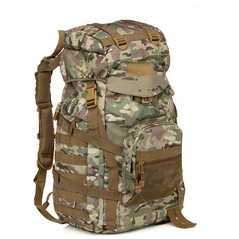60L Camouflage Backpack for Camping Hiking and Cycling