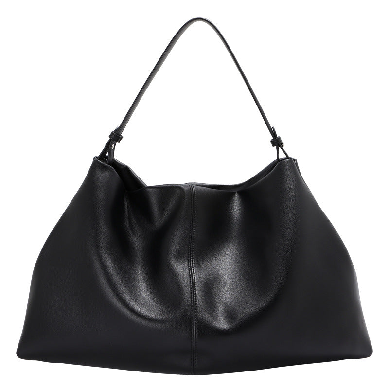 Sac sous-arm en cuir véritable en navette Sac de corps en cuir souple