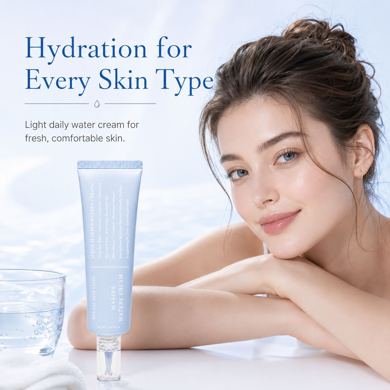 Crème visage hydratant marine Légèreté