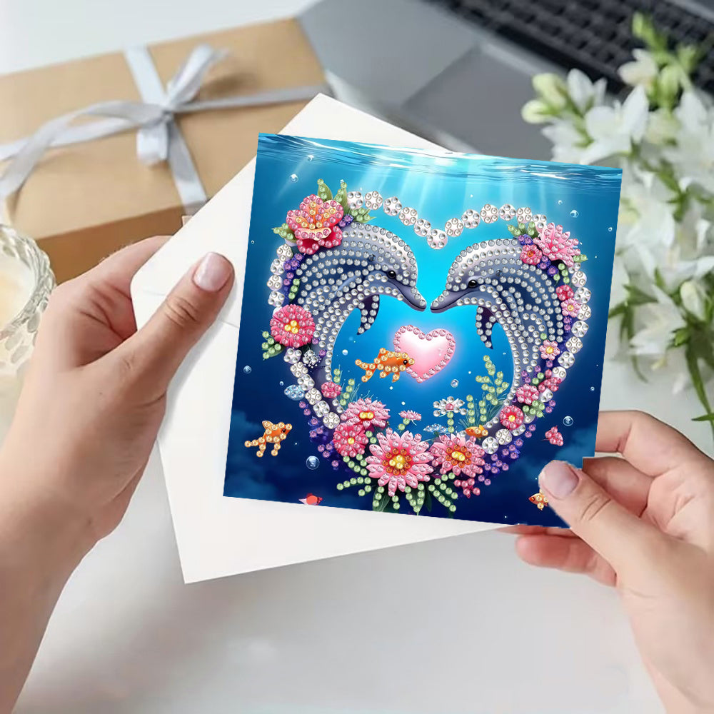 Kit de peinture diamant bricolage Kit carte d'anniversaire
