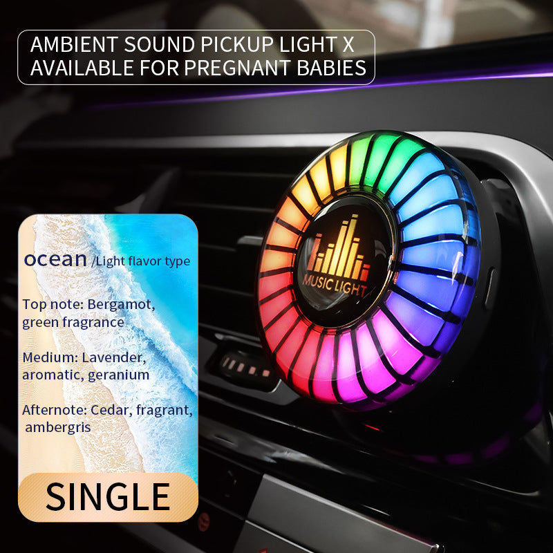 Automobile Aromatherapy Air Vent Acolight Light Pickup Voice Control Rhythm Lampe