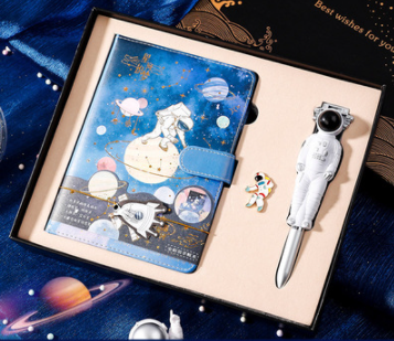 Galaxy Dream Coloriage de page Notebook mignon dessin animé Astronaute