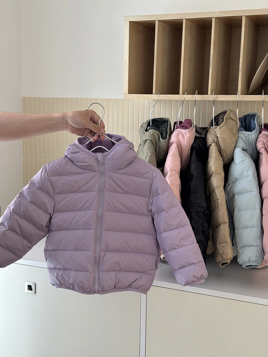 Vêtements de protection contre le froid légers pour enfants à capuchon