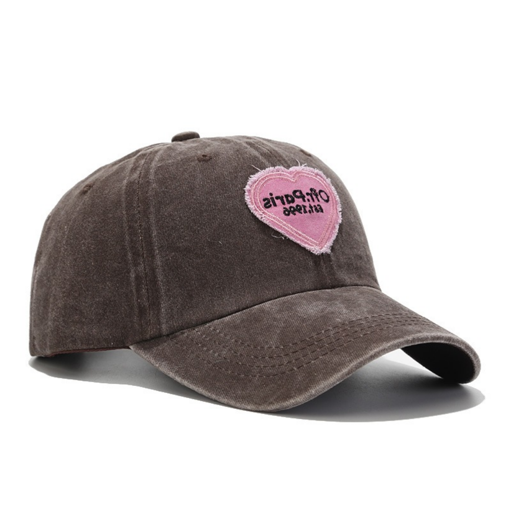 Les femmes lavées et décontractionnées Patchwork brodé Casquette de baseball pour Stree