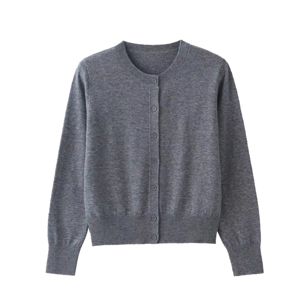Col rond rond manches longues manches pour femmes
