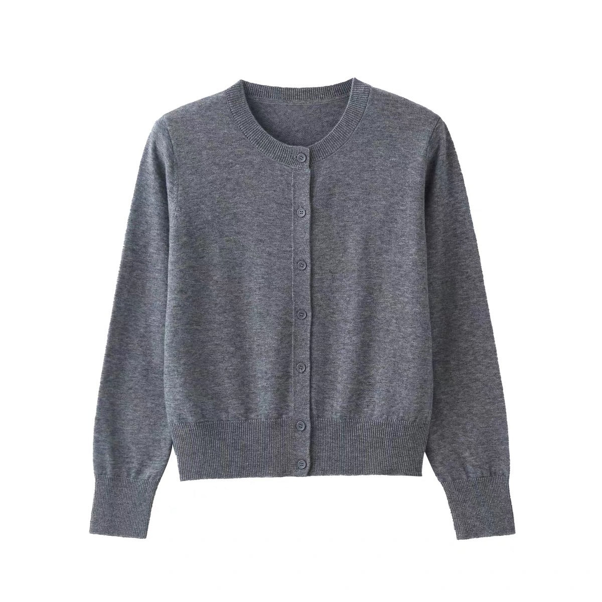 Col rond rond manches longues manches pour femmes