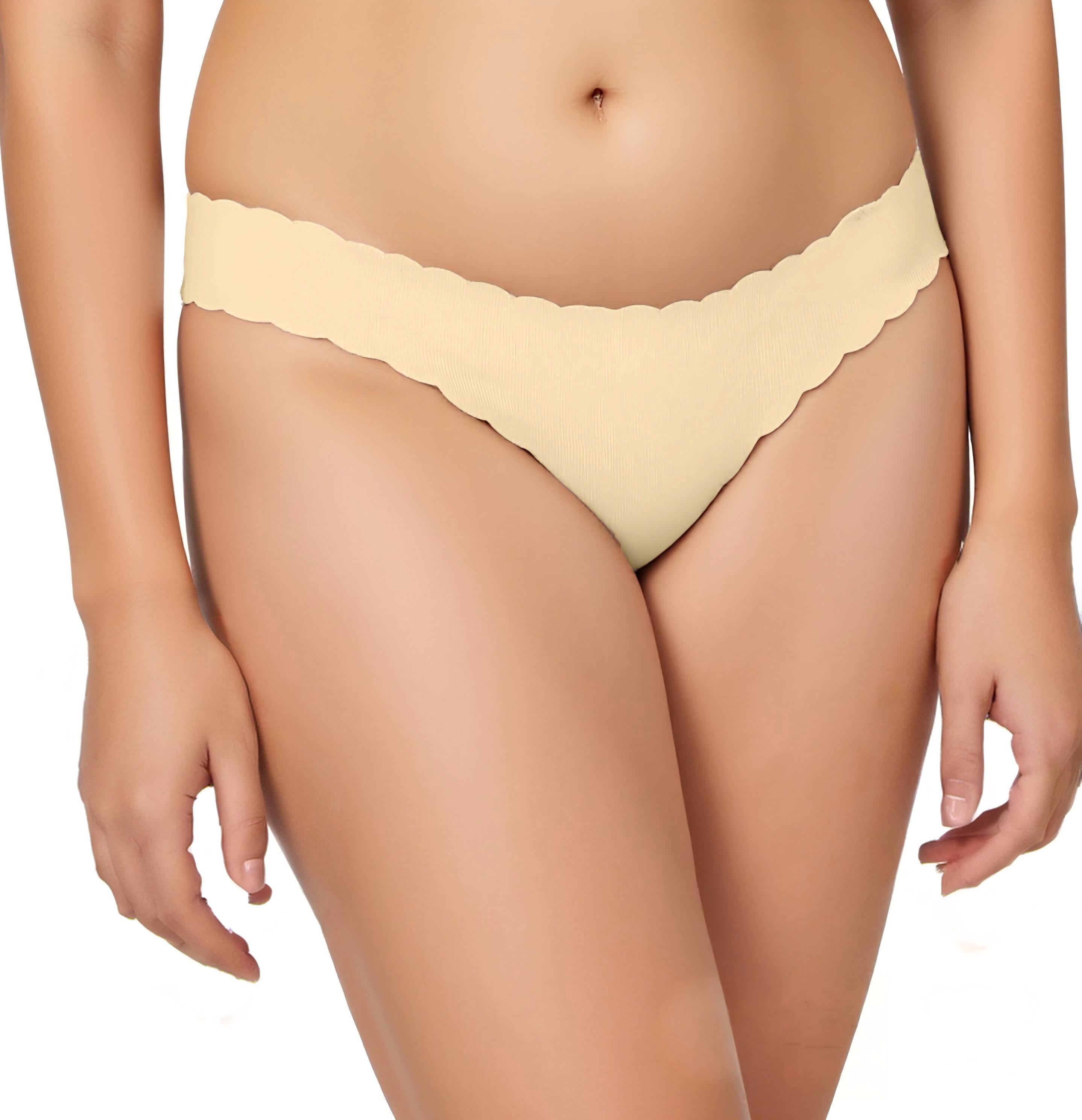 Thong à basse taille sans couture Wavy Lace