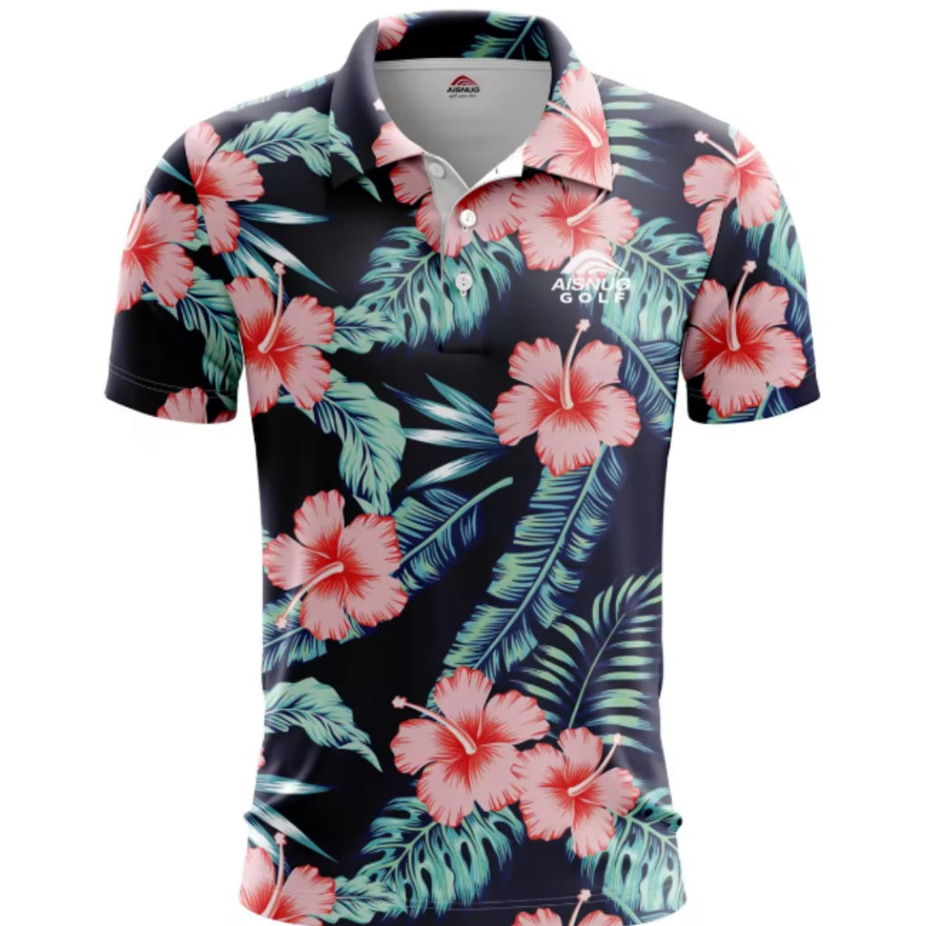 Homme Slim Fit Design Éleve Golf Polo Top